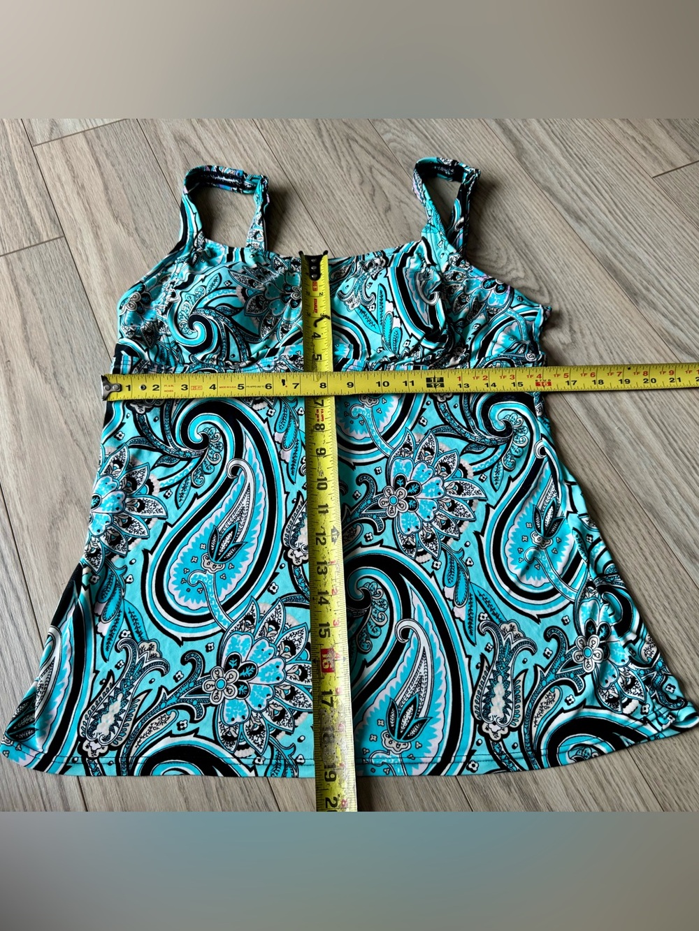 St. John's Bay Turquoise Paisley Women’s Tankini top